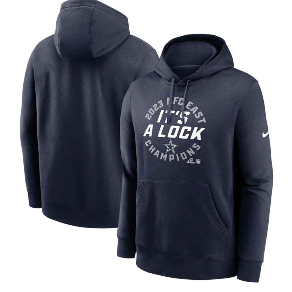 Dallas Cowboys Nike 2023 NFC East Division Champions Locker Room Hoodie Navy XXL